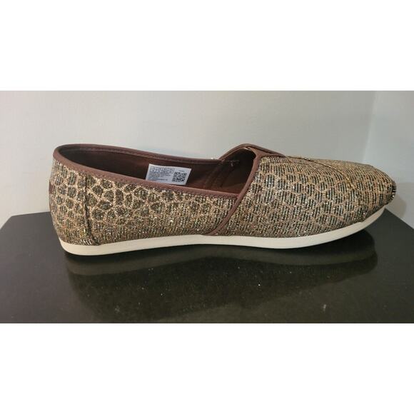 TOMS Alpargata Women’s Shoes Size 8 Bronze Animal Printed Glitter New With Box - Picture 10 of 15